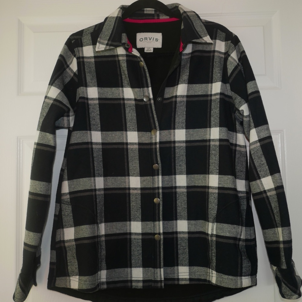 Orvis Black and Gray Checkered Flannel